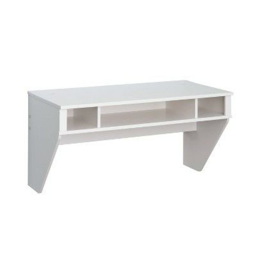 Executive Desks * | Designer Floating Desk White Prepac