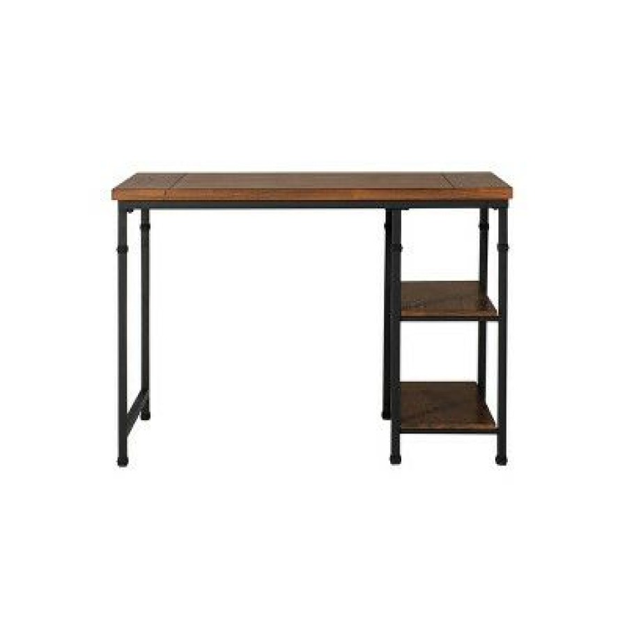 Executive Desks * | Austin 2 Shelf Desk Brown Linon