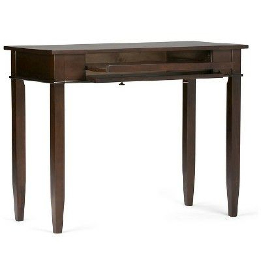 Executive Desks * | 42 Sterling Solid Wood Home Office Desk Wyndenhall