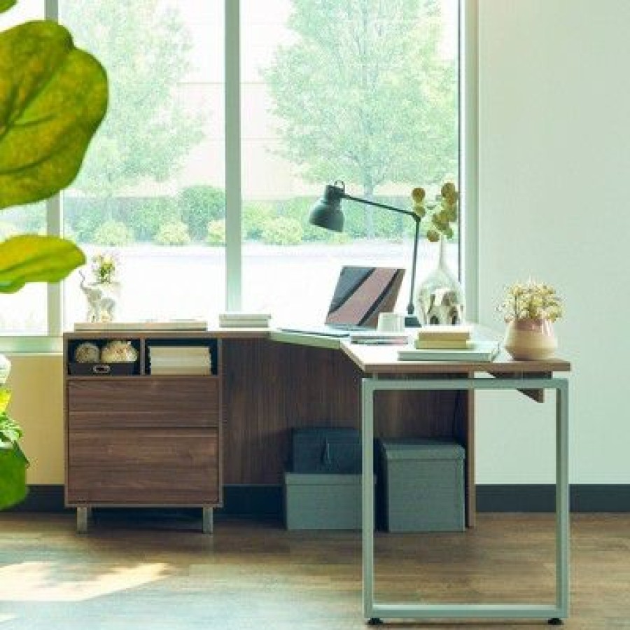 Executive Desks * | Emery 3 Drawer Desk Brown Rst Brands