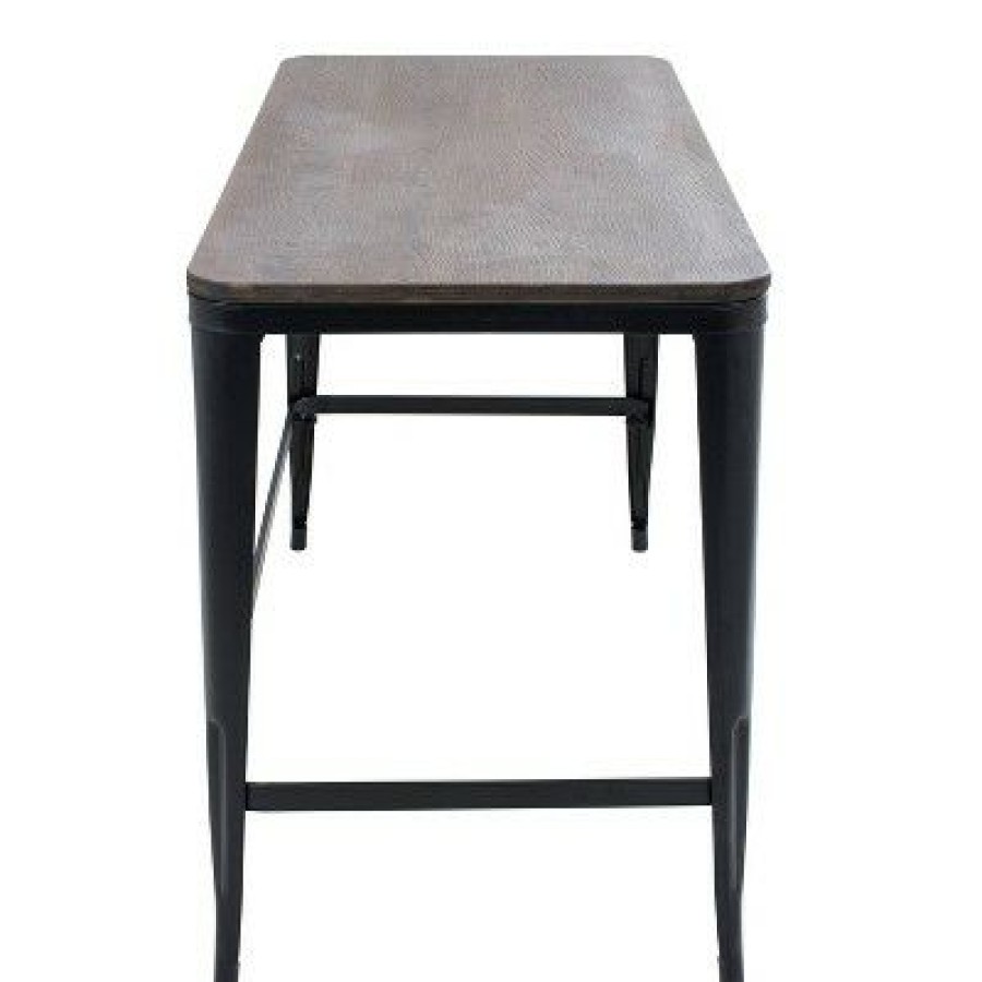 Executive Desks * | Pia Industrial Desk Black/Espresso Lumisource