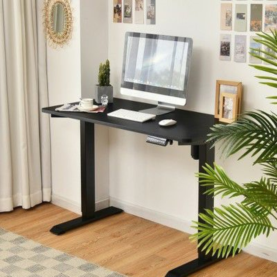 Executive Desks * | Costway Electric Adjustable Standing Desk Stand Up Workstation W/Control