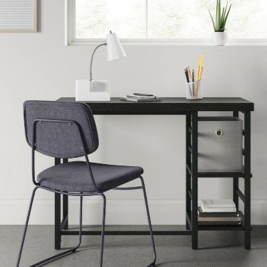 Executive Desks * | Adjustable Storage Desk Black Room Essentials