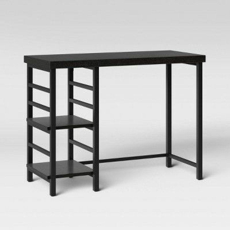 Executive Desks * | Adjustable Storage Desk Black Room Essentials