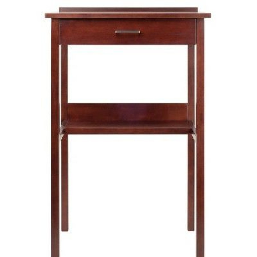 Executive Desks * | Ronald High Desk Walnut Winsome