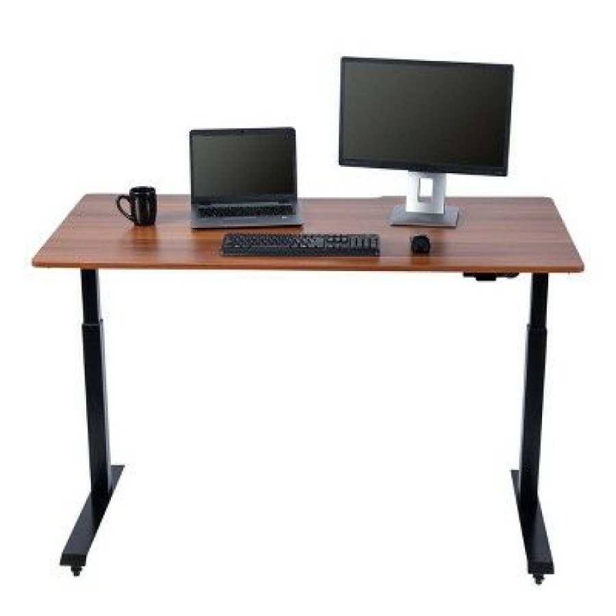 Executive Desks * | Stand Up Desk Store Electric Adjustable Height Standing Desk With Locking Casters And Furniture Feet