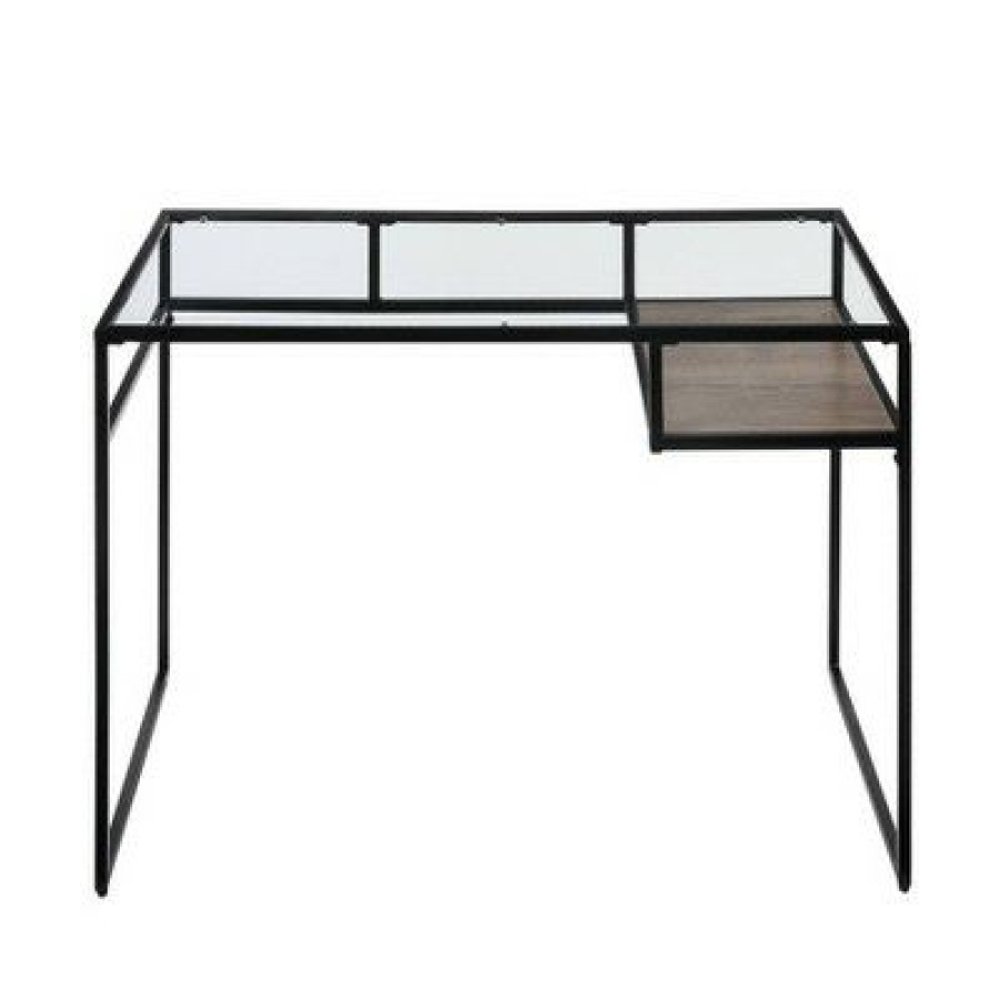 Executive Desks * | Yasin Desk Black/Glass Acme Furniture