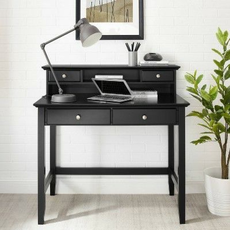 Executive Desks * | Campbell Desk And Hutch Set Crosley