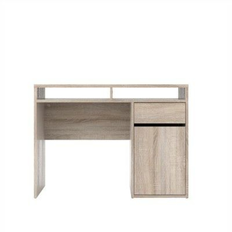 Executive Desks * | 1 Drawer 1 Door Desk In Brown Tvilum