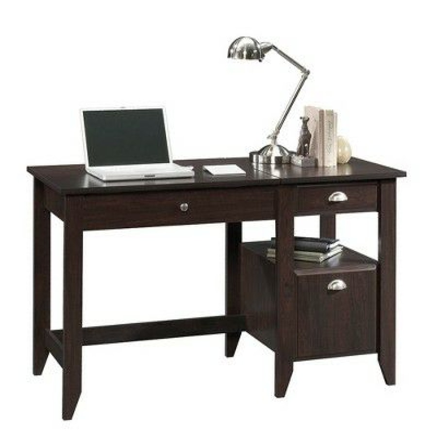 Executive Desks * | Shoal Creek Lift Top Desk Jamocha Wood Sauder