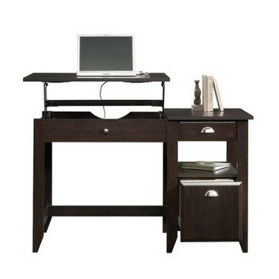 Executive Desks * | Shoal Creek Lift Top Desk Jamocha Wood Sauder