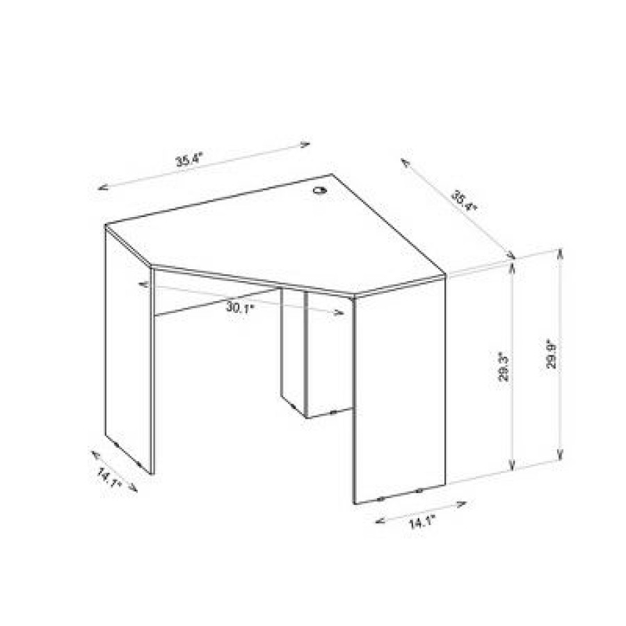 Corner Desks * | Cornelia Corner Desk Manhattan Comfort