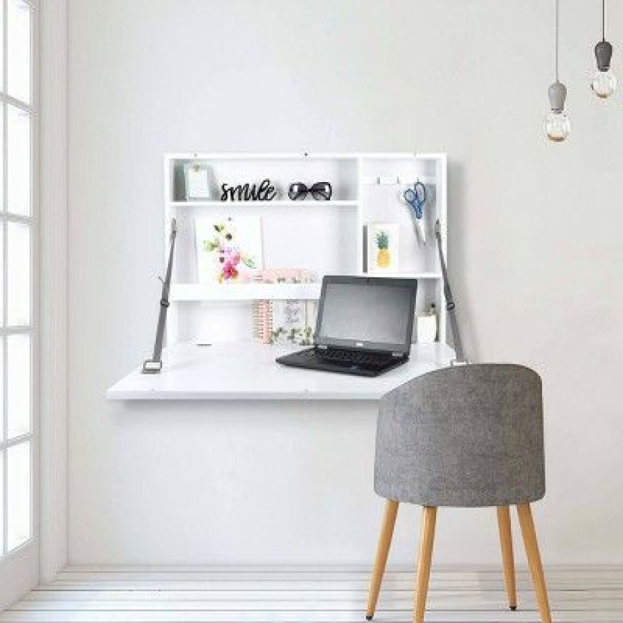 Executive Desks * | 36" X 24" Murphy Desk White Prinz