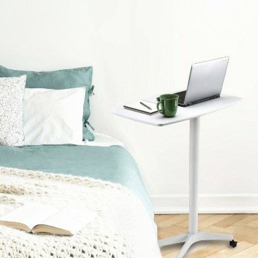 Computer Desks * | Airlift Overbed Medical Pneumatic Height Adjustable Table White Seville Classics