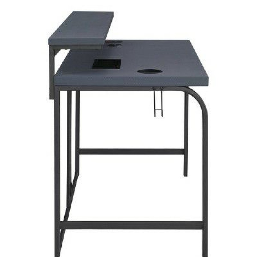 Computer Desks * | 48" Reload Gaming Desk Gray Osp Home Furnishings