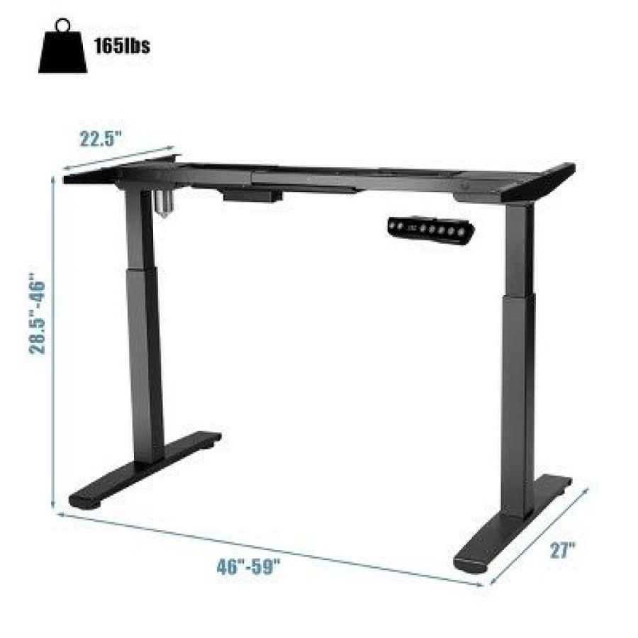 Executive Desks * | Costway Electric Stand Up Desk Frame Single Motor Height Adjustable W/ Controller