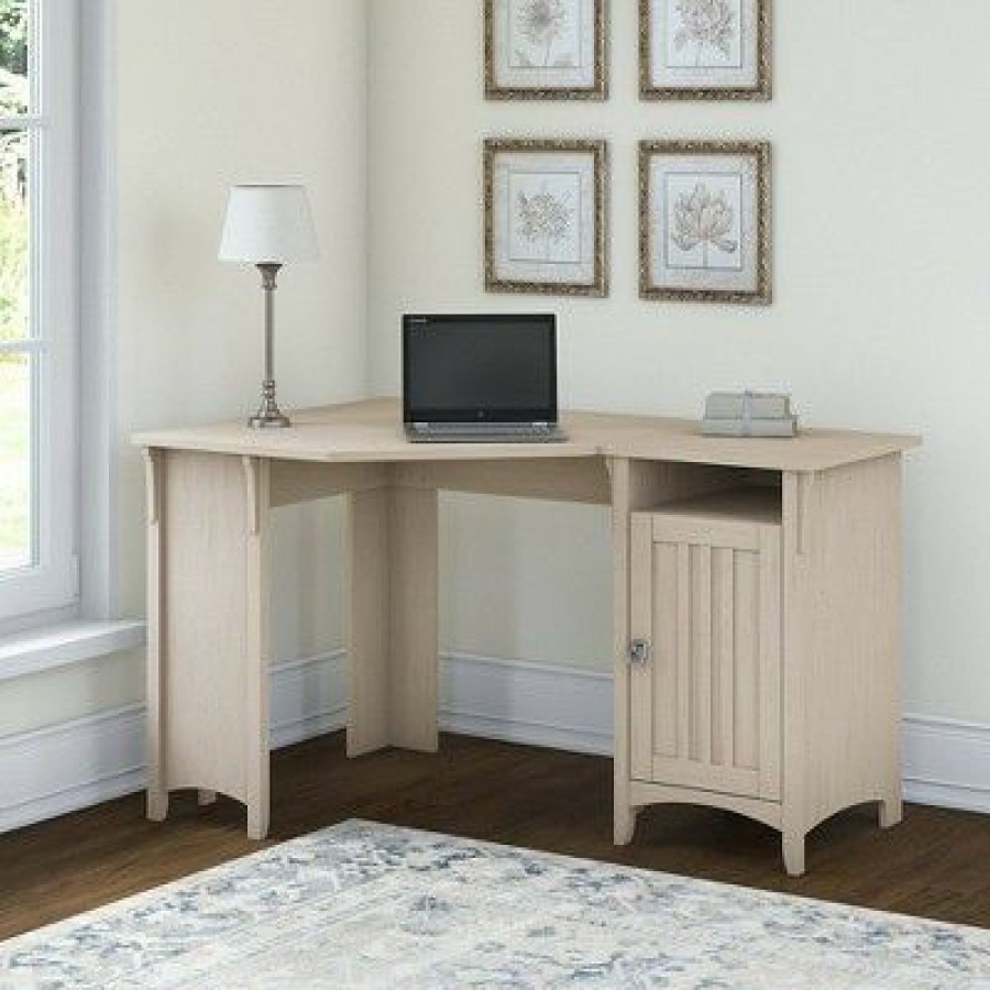 Corner Desks * | Salinas Corner Desk With Storage Bush Furniture