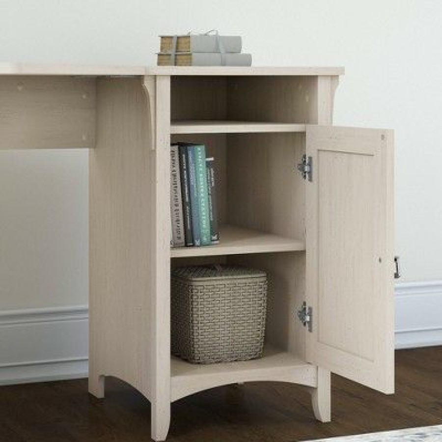 Corner Desks * | Salinas Corner Desk With Storage Bush Furniture