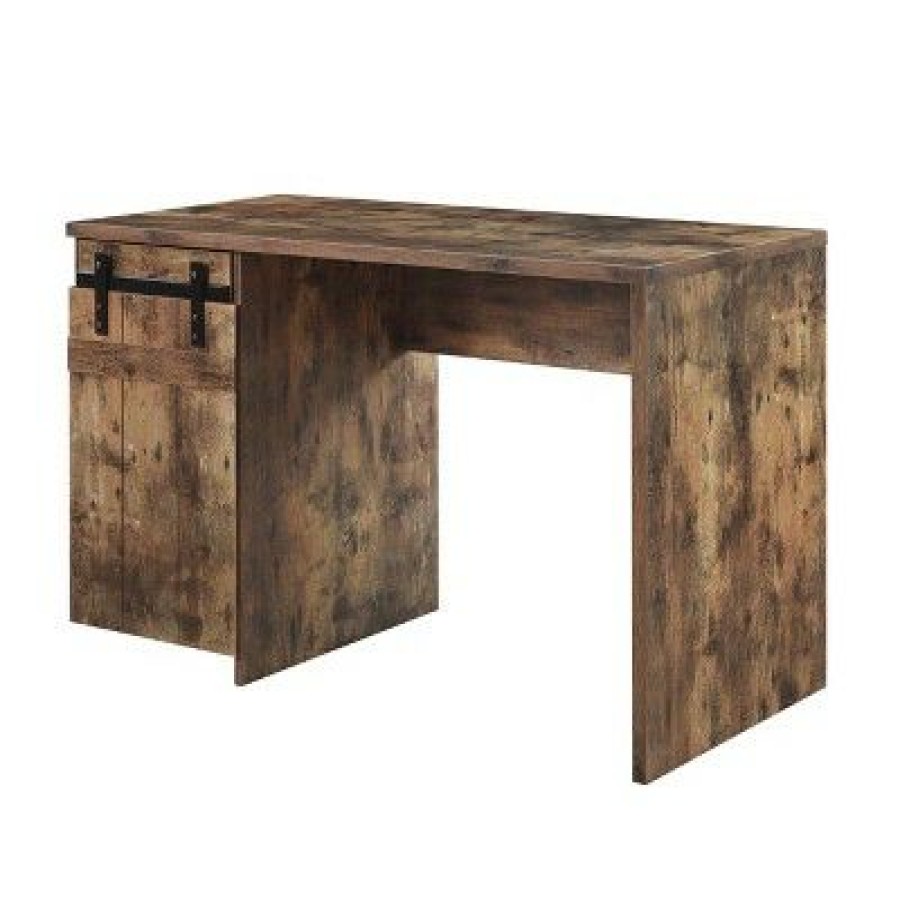 Executive Desks * | Bellarose Writing Desk Rustic Oak Acme Furniture