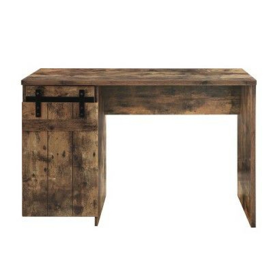 Executive Desks * | Bellarose Writing Desk Rustic Oak Acme Furniture