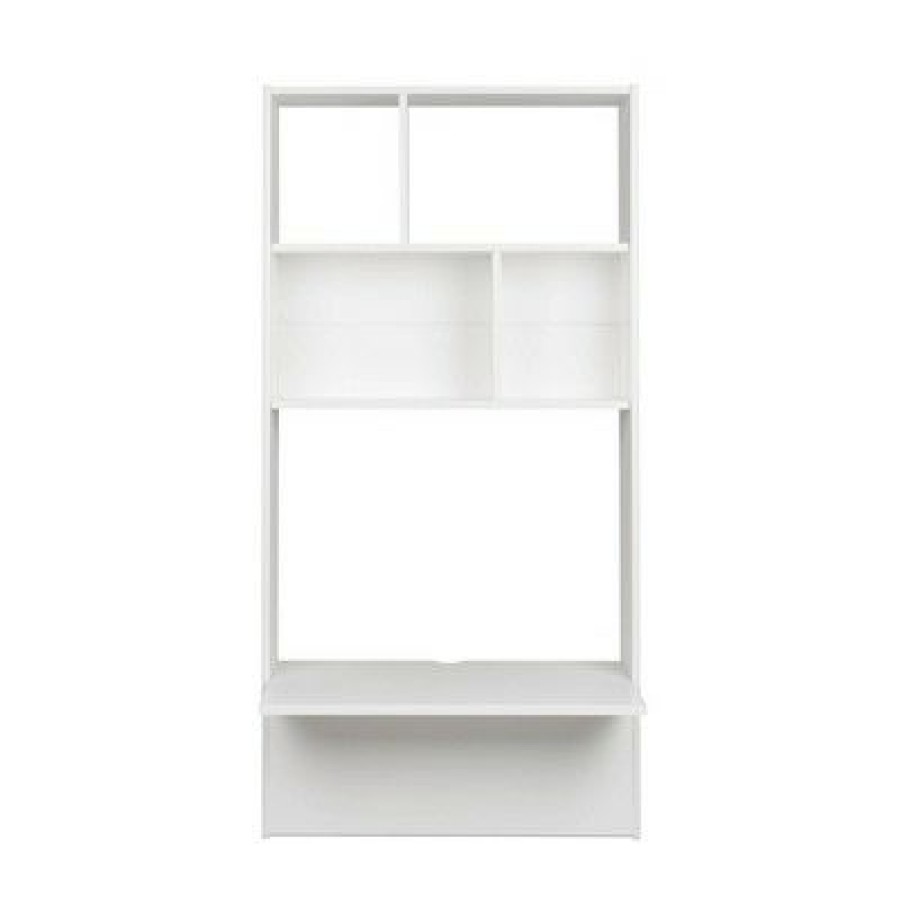 Executive Desks * | Tall Floating Desk White Prepac