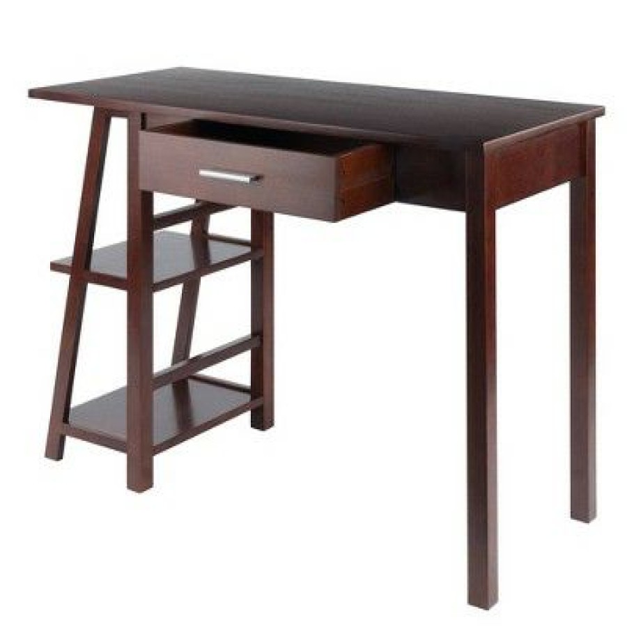 Executive Desks * | Aldric Writing Desk Walnut Winsome