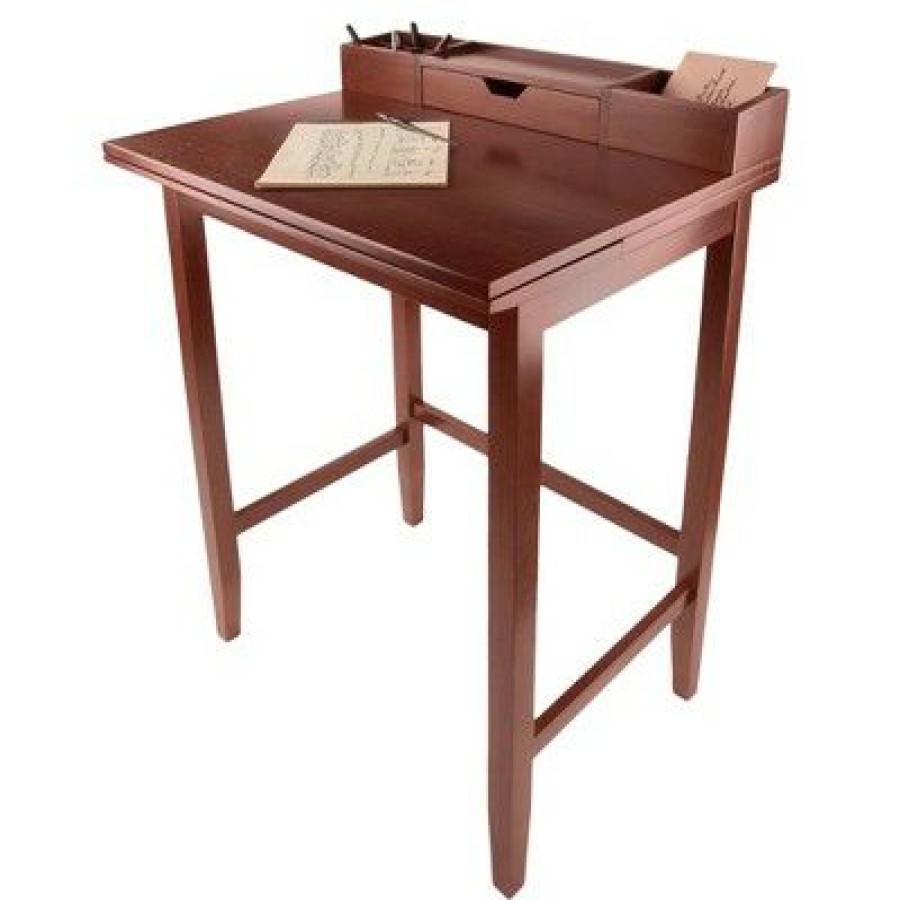 Executive Desks * | Archie High Desk Walnut Winsome