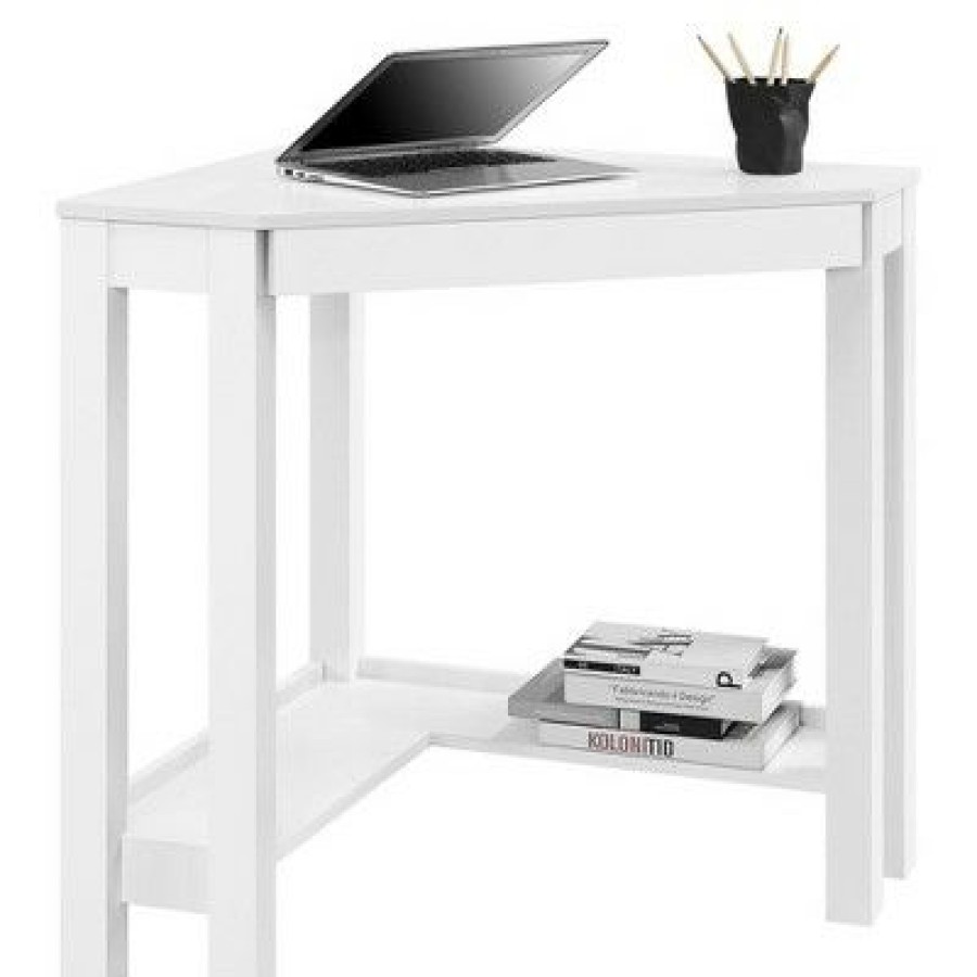 Corner Desks * | George Corner Desk White Room & Joy