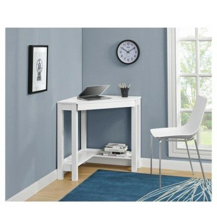 Corner Desks * | George Corner Desk White Room & Joy