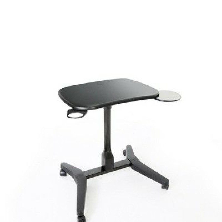 Computer Desks * | Cruizer Express Mobile Podium With Mouse Pad And Cup Holder Black Stand Steady