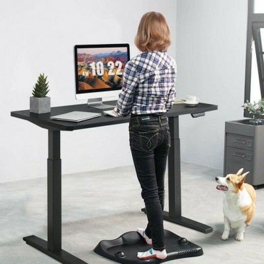 Executive Desks * | Costway 55"X28" Electric Standing Desk Adjustable Sit To Stand W/ Controller