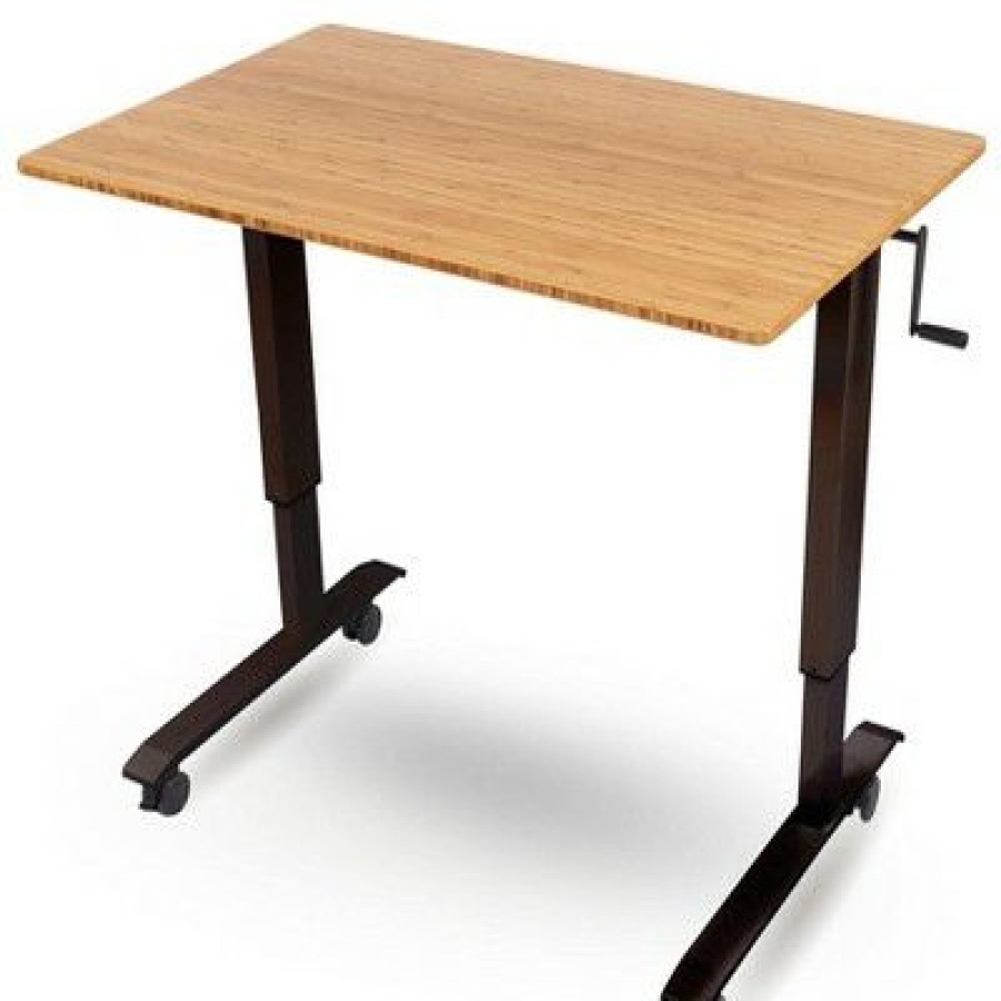 Executive Desks * | Stand Up Desk Store Crank Adjustable Height Rolling Standing Desk