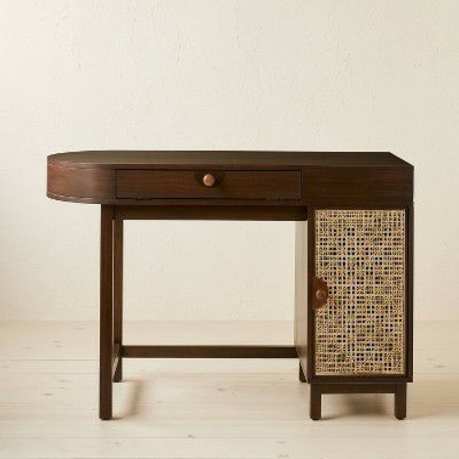 Executive Desks * | Opalhouse Designed With Jungalow Palermo Desk Daisy Webbing Brown Opalhouse Designed With Jungalow