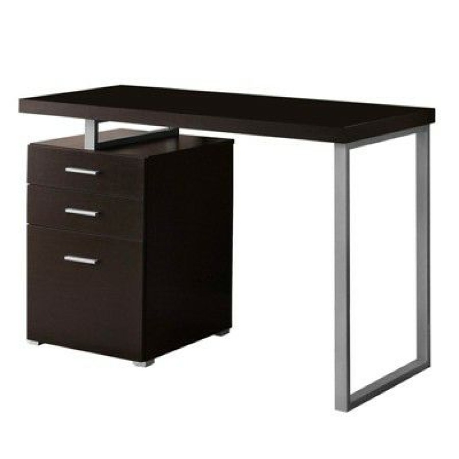 Executive Desks * | Monarch Specialties Left/Right Contemporary Computer Desk, Cappuccino (2 Pack)