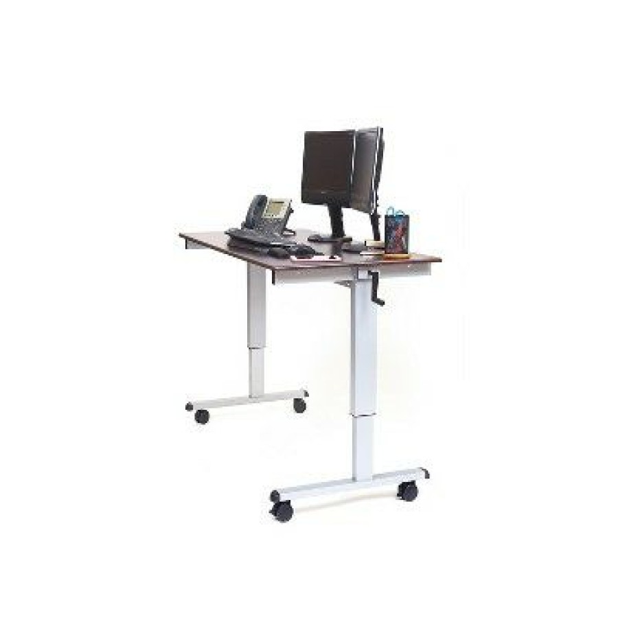 Executive Desks * | Luxor 60W Adjustable Desk Laminate Wood Standup-Cf60-Dw