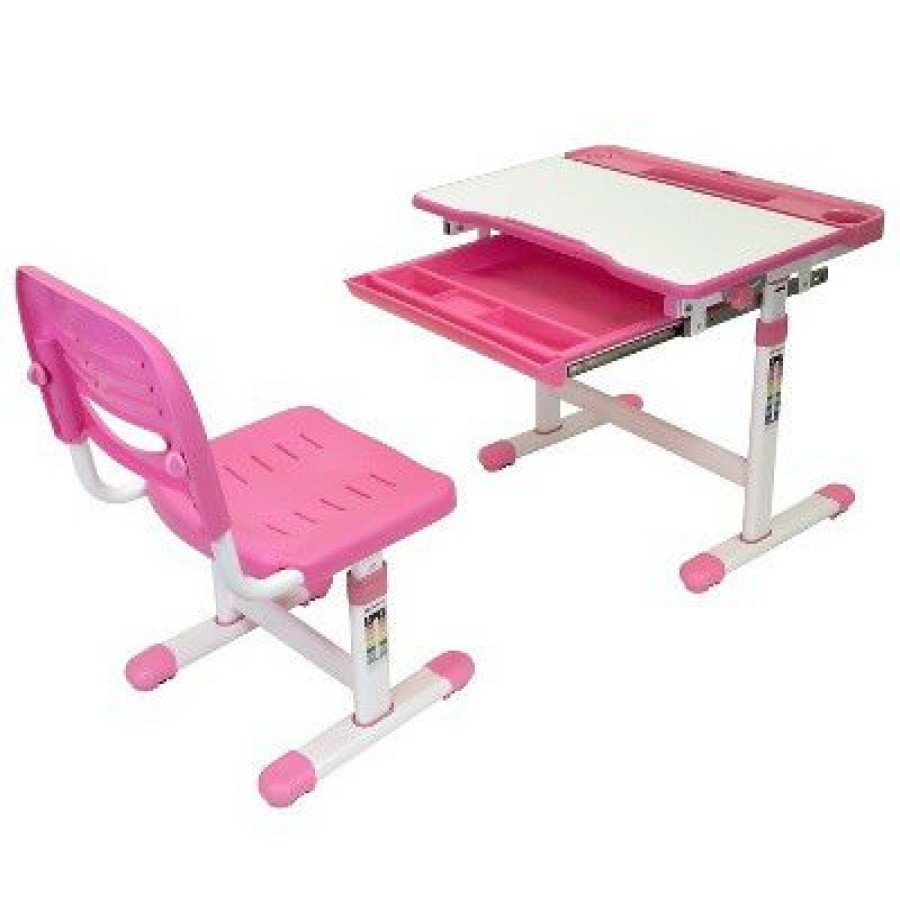 Executive Desks * | Mount-It! 26 Kid'S Desk With Chair Pink (Mi-10203)