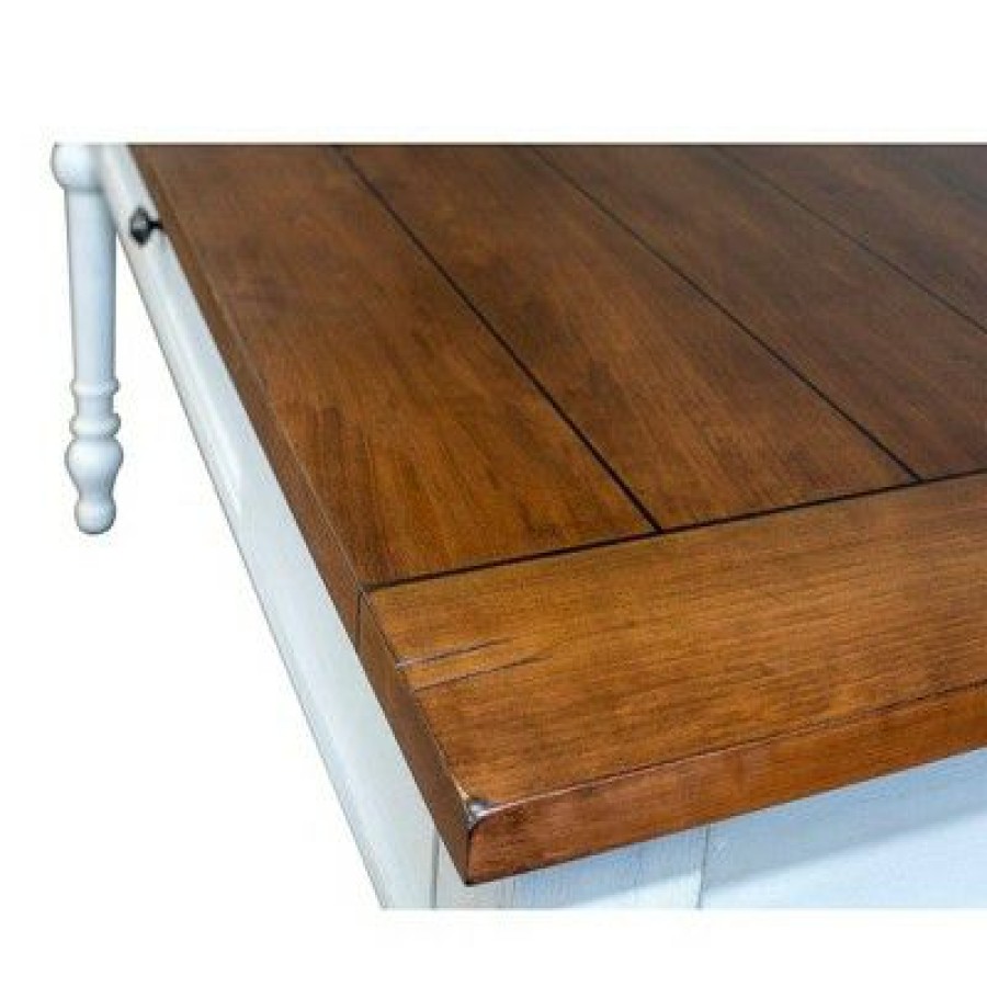 Executive Desks * | Rustic Wood Writing Desk White Martin Furniture