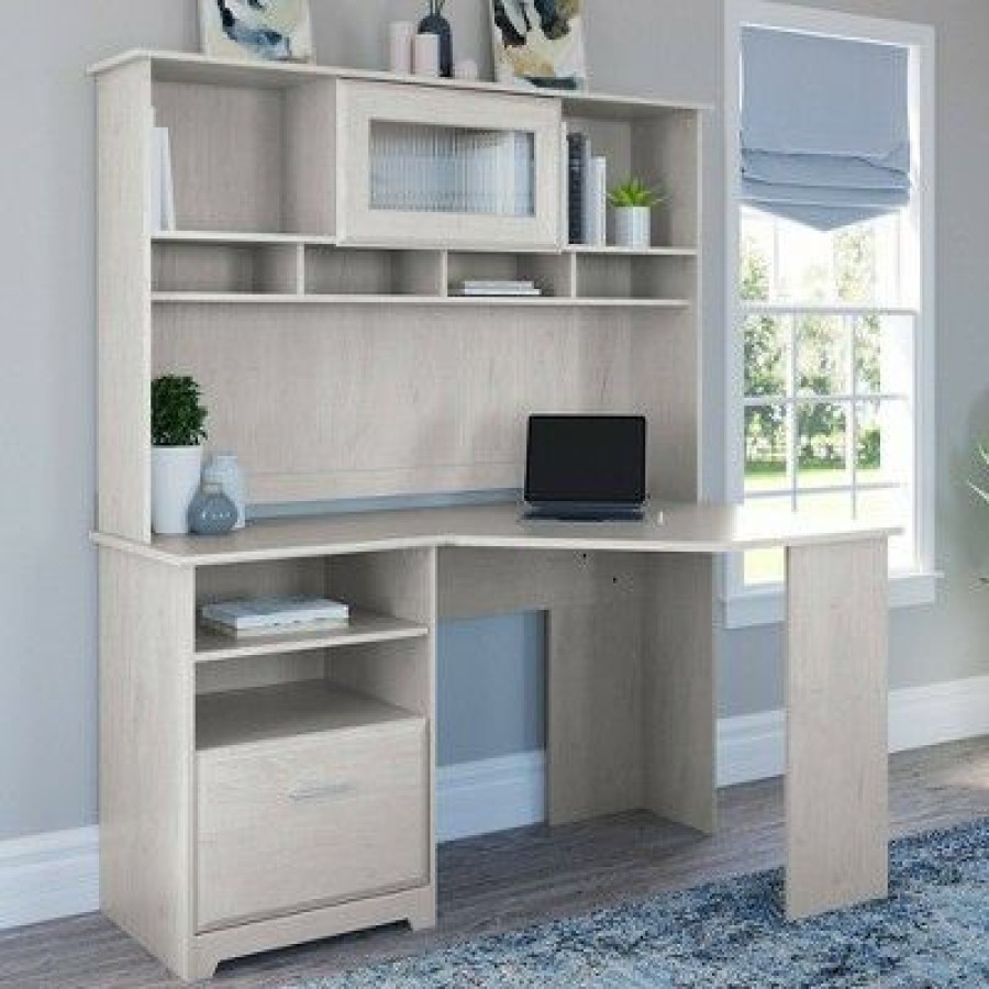 Corner Desks * | Cabot 60W Corner Desk With Storage Bush Furniture