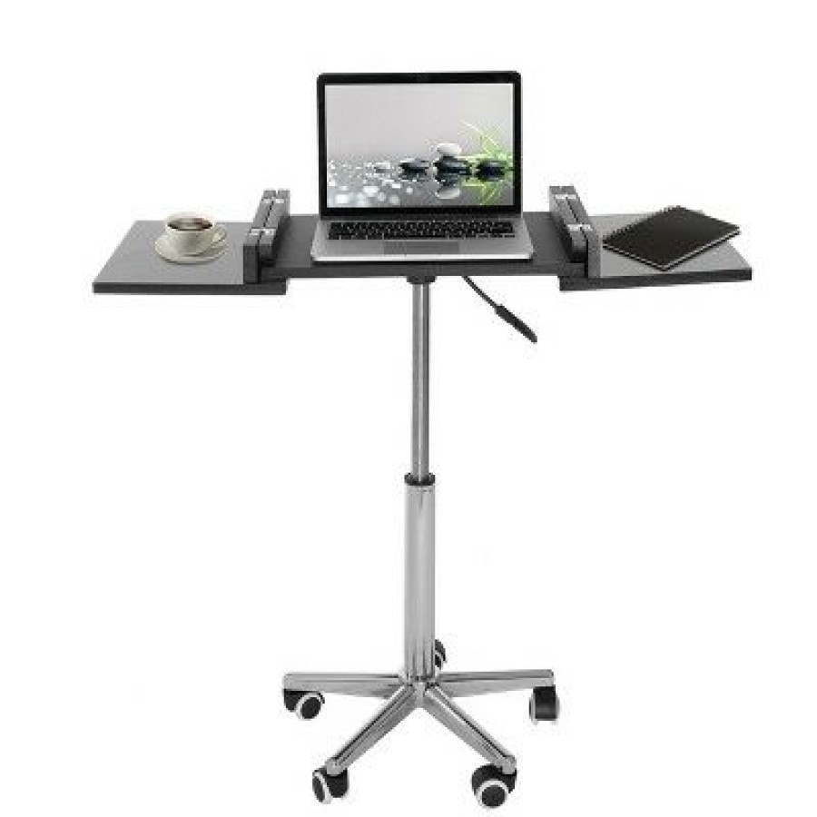 Computer Desks * | Folding Table Laptop Cart Graphite Techni Mobili