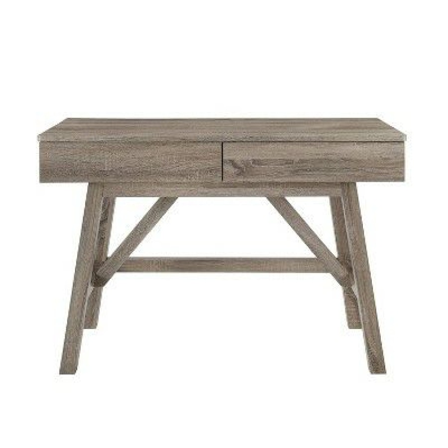 Executive Desks * | Tracey Writing Desk With Drawer Gray Linon