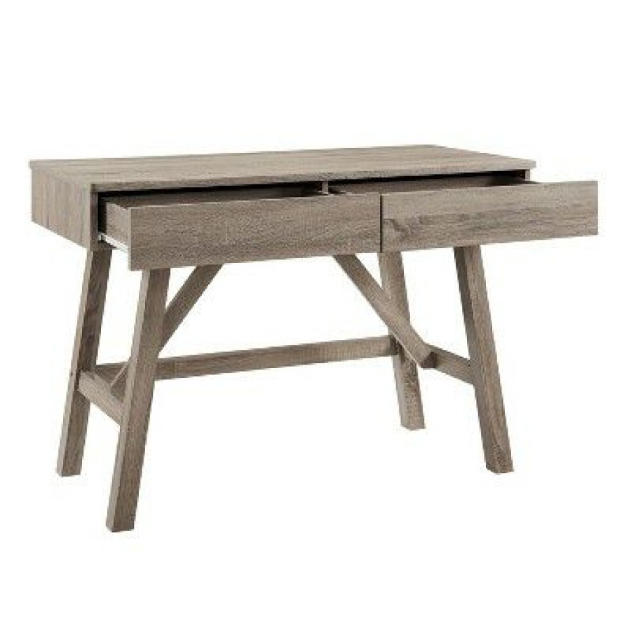 Executive Desks * | Tracey Writing Desk With Drawer Gray Linon