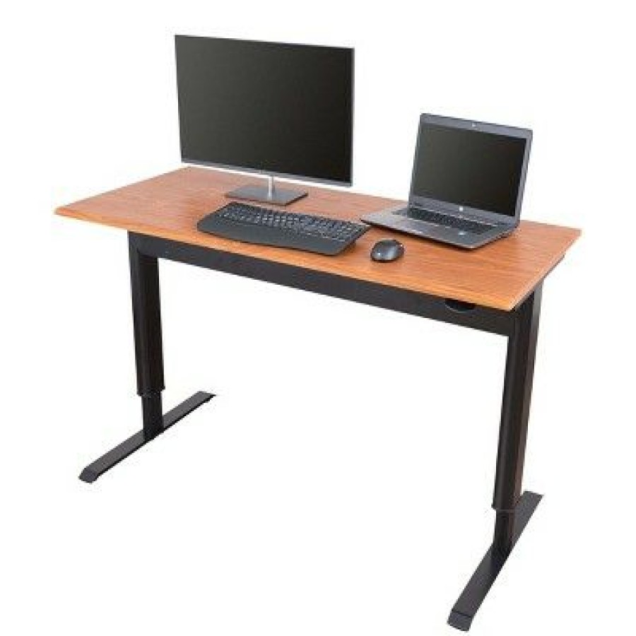 Executive Desks * | Stand Up Desk Store Pneumatic Adjustable Height Standing Desk Computer Workstation