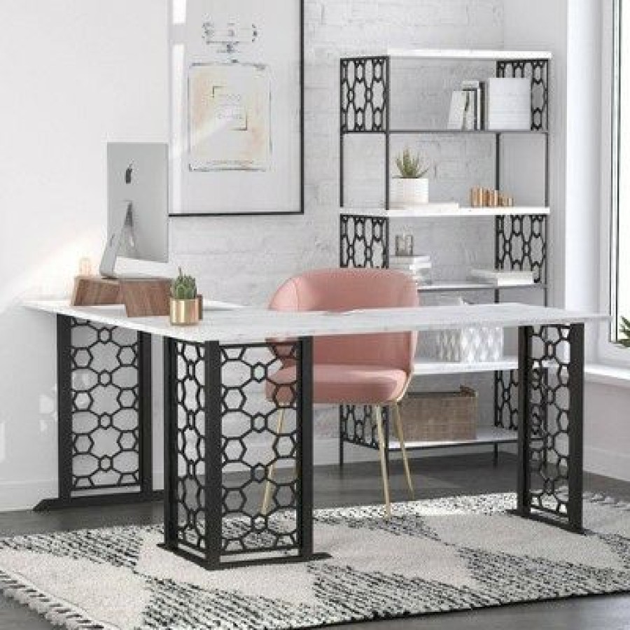 Executive Desks * | Ella L Desk Cosmoliving By Cosmopolitan