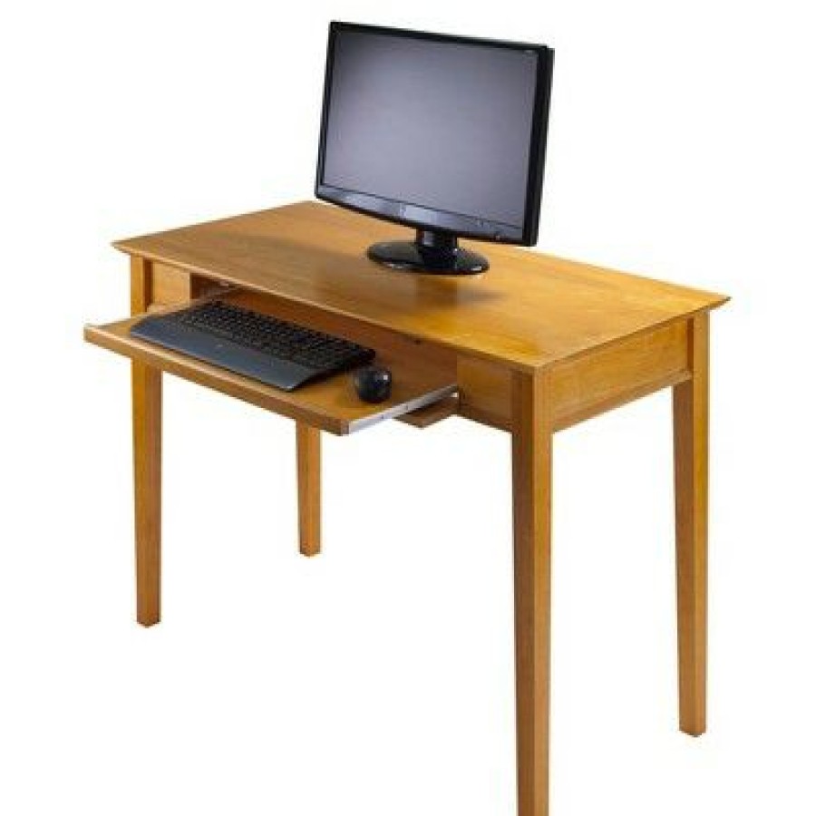 Executive Desks * | Studio Computer Desk Honey Brown Winsome