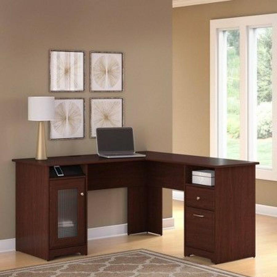 Executive Desks * | Cabot 60W L Shaped Computer Desk Bush Furniture