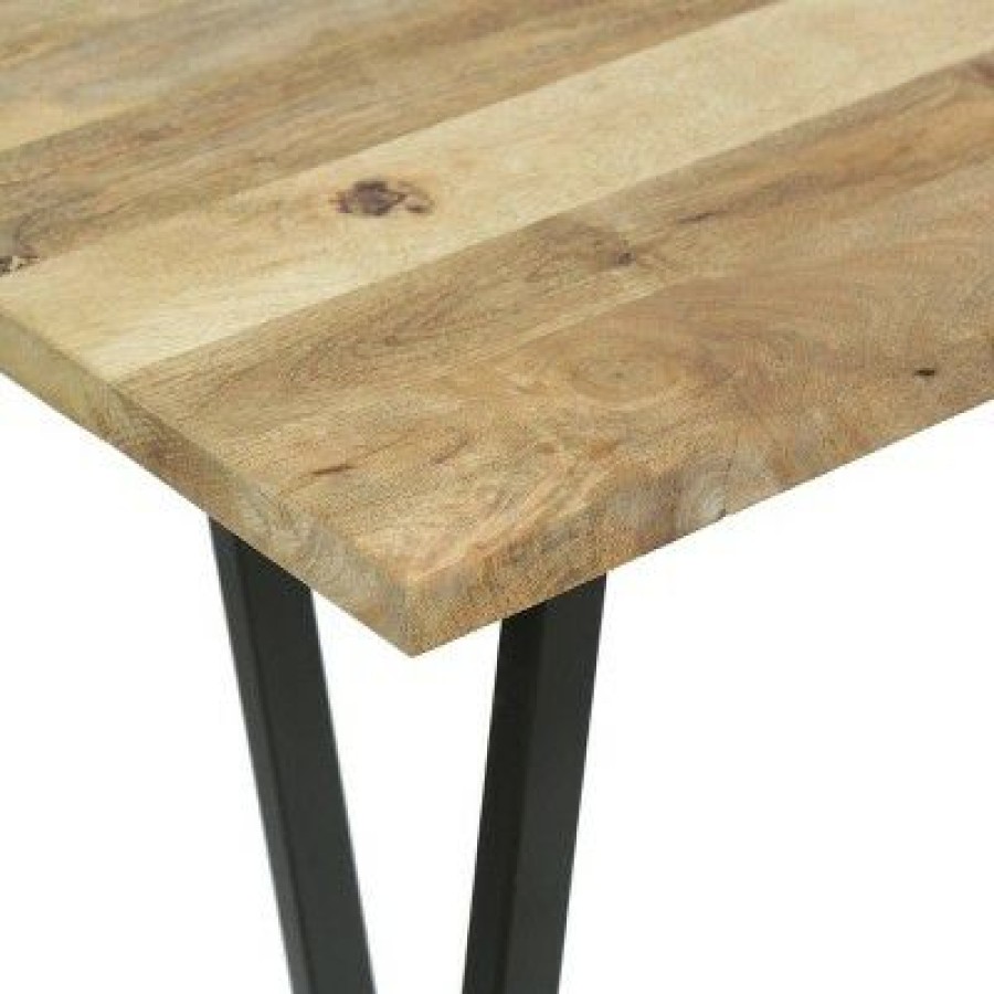 Executive Desks * | Toccoa Modern Industrial Handcrafted Mango Wood Desk Natural/Black Christopher Knight Home