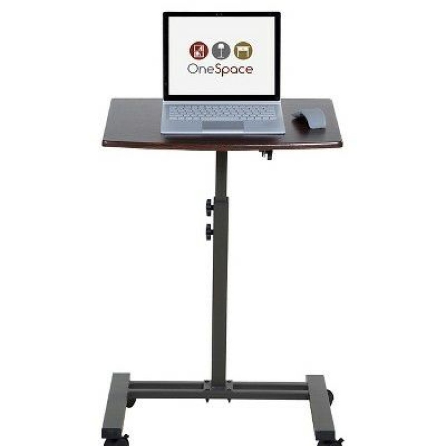 Computer Desks * | Onespace 50-Jn02 Angle And Height Adjustable Mobile Laptop Computer Desk, Single Surface