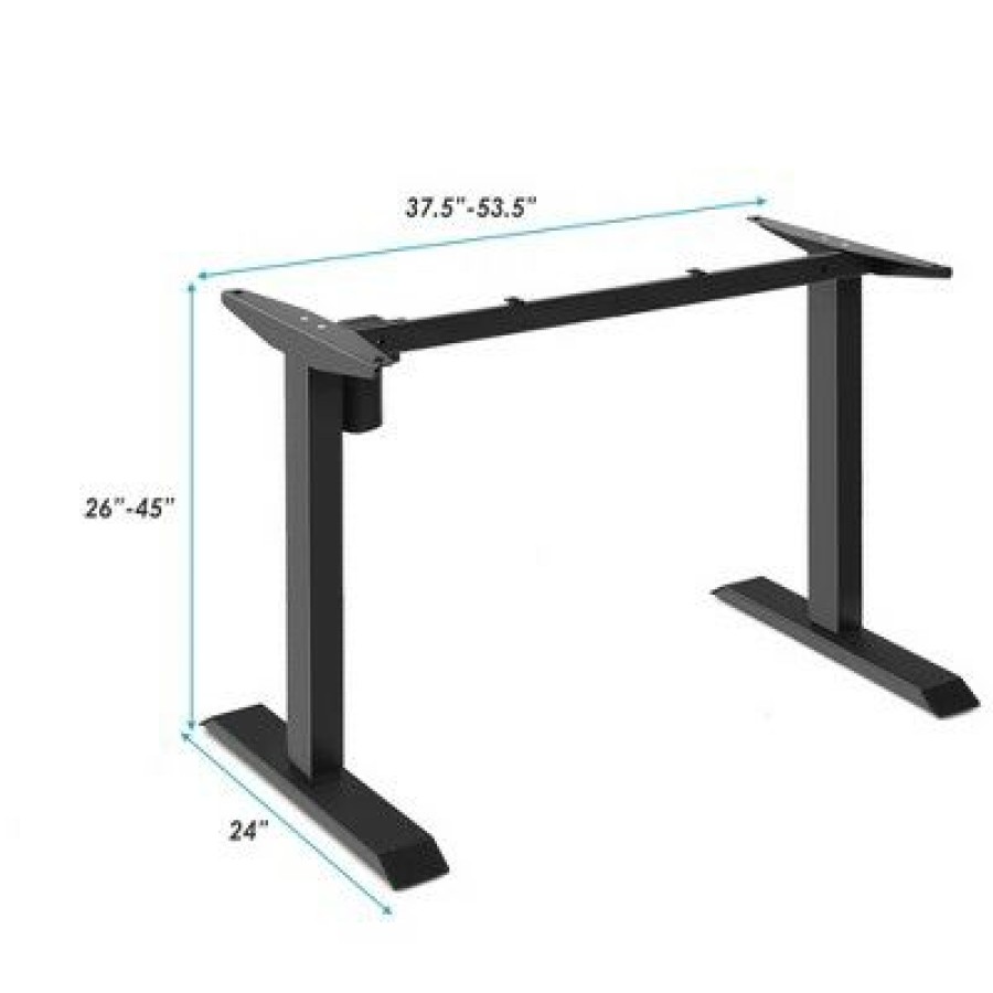 Executive Desks * | Costway Electric Sit To Stand Adjustable Desk Frame W/ Button Controller /