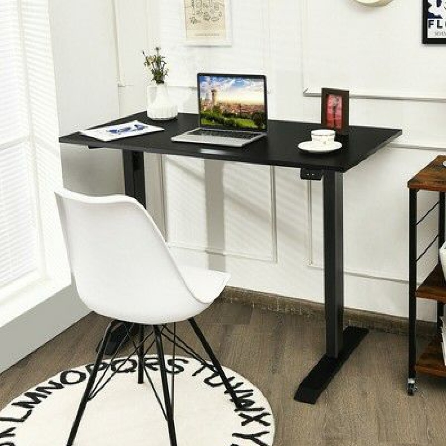 Executive Desks * | Costway Electric Sit To Stand Adjustable Desk Frame W/ Button Controller /