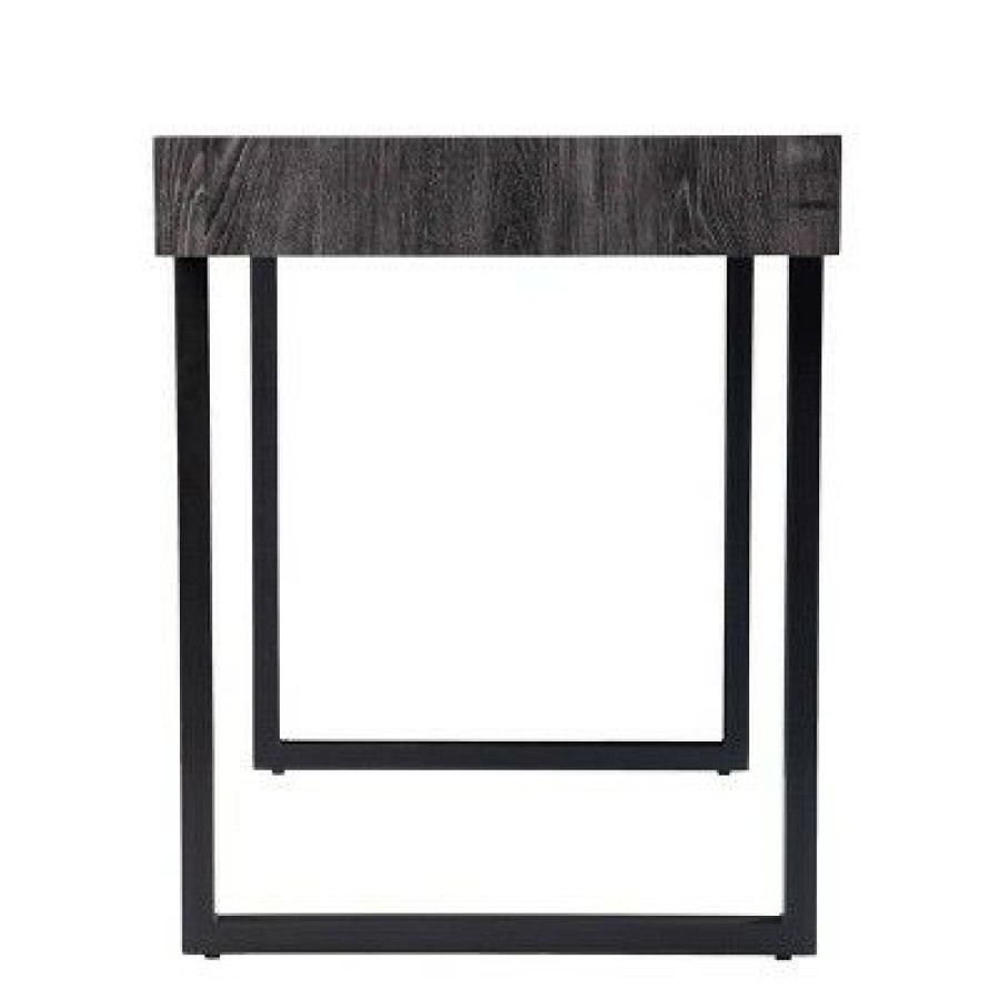 Executive Desks * | Santque Small Space Desk Black Oak Aiden Lane